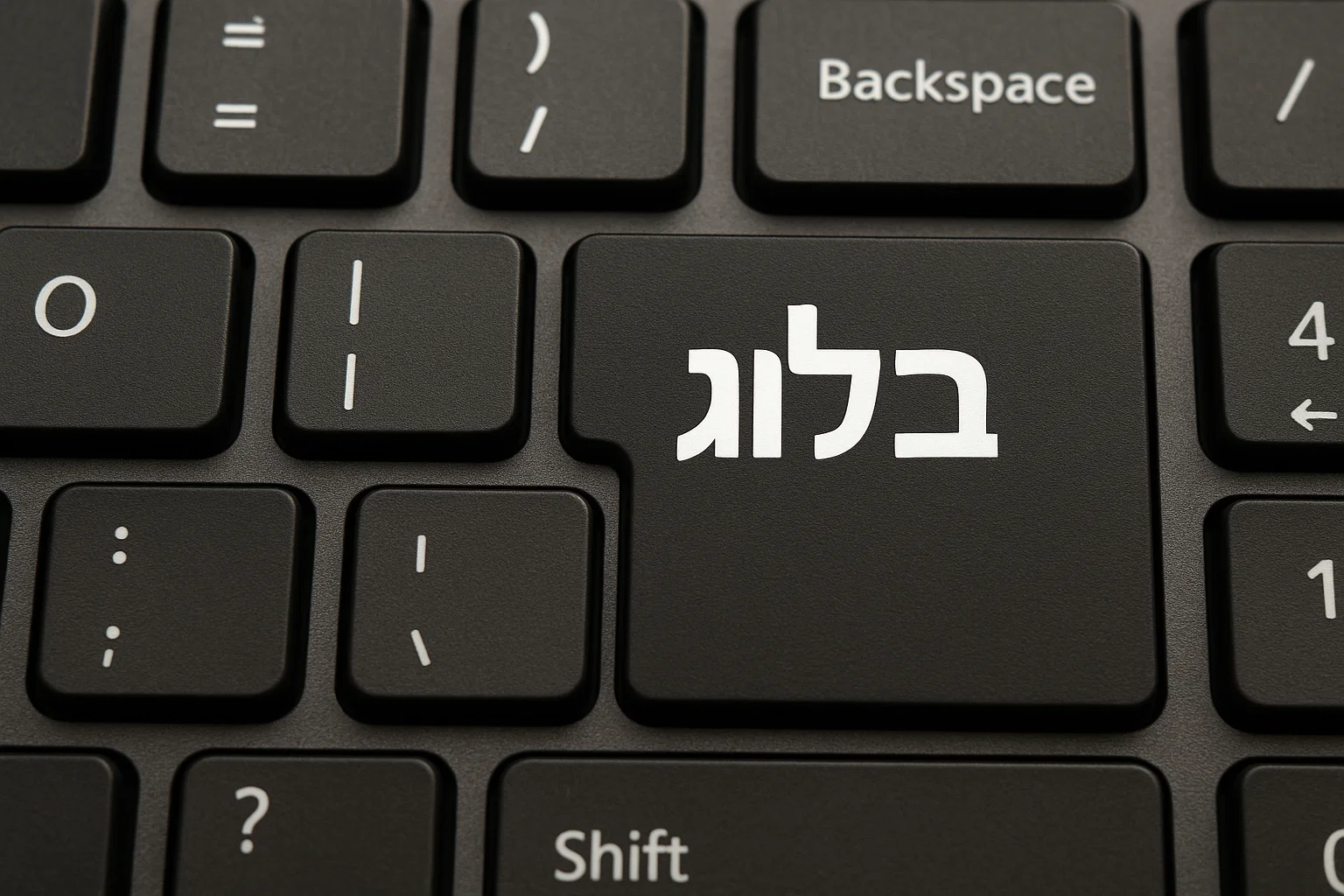 מקלדת מחשב והמילה בלוג על המקלדת